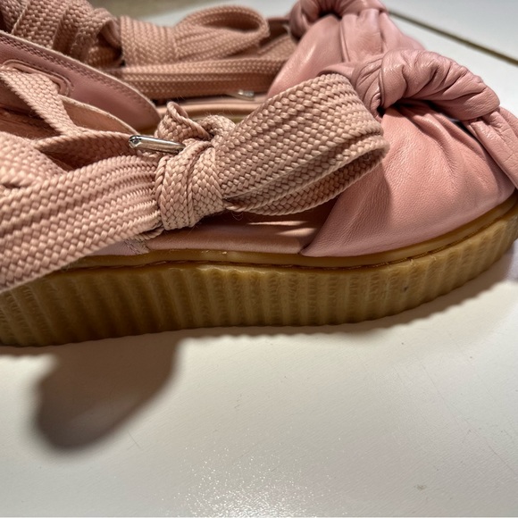 Fenty By Rihanna X Puma Pink Bow Creeper Chunky Platform Wrap Up Sneakers 6.5 - Picture 9 of 16